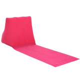 Outdoor Beach PVC Thick Flocked Beach Mat Inflatable Triangle Pad, Size:  150x38x46cm (Rose Red)