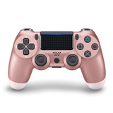 For PS4 Wireless Bluetooth Game Controller Gamepad with Light, US Version(Rose Gold)