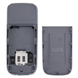 Full Housing Cover (Front Cover + Middle Frame Bezel + Battery Back Cover) for Nokia 1200 / 1208 / 1209(Black)