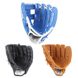 PVC Outdoor Motion Baseball Leather Baseball Pitcher Softball Gloves, Size:10.5 inch(Black)