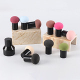 8 PCS Mushroom Head Puff Round Head Small Mushroom With Handle Puff Makeup Sponge Puff(Skin Color)