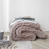 Handmade Thick Wool Knitted Blanket Sofa Chenille Stick Knitted Blanket, Size: 80 x 100 CM(Camel Grey)