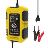 FOXSUR 10A 12V 7-segment Motorcycle / Car Smart Battery Charger, Plug Type:EU Plug(Yellow)