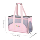 FUNADD Portable Breathable Pet Bag Outdoor Shoulder Tote Bag (Pink)