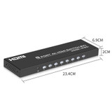 FJGEAR FJ-4K801 4K 8 In 1 Out HDMI HD Video Switcher, Plug Type:EU Plug(Black)