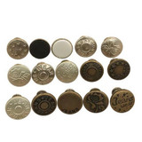 20 PCS 17mm Jeans Buttons Nail-Free Adjustable And Detachable Buttons, Colour: Style 1
