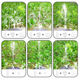 Colorful Lamp Battery Solar Fountain Floating Landscape Fountain(Colorful Transparent Nozzle)