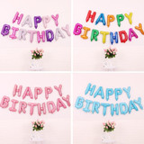 2 PCS 16 Inch Happy Birthday Letter Aluminum Film Balloon Birthday Party Decoration Specification(US Version Candy Pink)