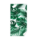 Double-Faced Velvet Quick-Drying Beach Towel Printed Microfiber Beach Swimming Towel, Size: 160 x 80cm(Minimalist Green Leaf)