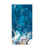 Double-Faced Velvet Quick-Drying Beach Towel Printed Microfiber Beach Swimming Towel, Size: 160 x 80cm(Sea Surface Water Pattern)