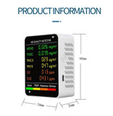 PM2.5/PM10 Air Quality Detector Indoor Air Quality Monitor(Black)
