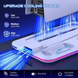 For PS5 / PSVR2 Controller Multi-Functional Cooling Base With RGB Lights(White)