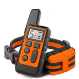 500m Dog Training Bark Stopper Remote Control Electric Shock Waterproof Electronic Collar(Orange)