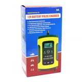 12V 6A Intelligent Universal Battery Charger for Car Motorcycle, Length: 55cm, UK Plug(Yellow)