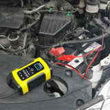 12V 6A Intelligent Universal Battery Charger for Car Motorcycle, Length: 55cm, UK Plug(Yellow)