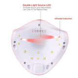 36W UV Led Lamp Nail Dryer 12 Leds for Nail Machine Curing 30s/60s/99s Timer USB Connector(White)