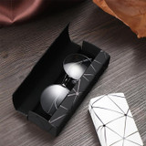 Lattice Pattern Portable Glasses Box(Dazzle White)