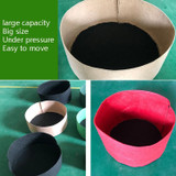 2 PCS 50x20cm 40L Felt Planting Barrel Indoor Outer Round Plant Bag Non-Woven Seedling Bag(Black)