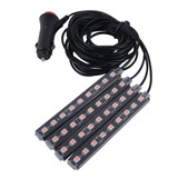 4 in 1 4.5W 36 SMD-5050-LEDs RGB Car Interior Floor Decoration Atmosphere Neon Light Lamp, DC 12V (Pink Light)