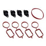 4x22mm Car Swirl Flap Air Intake Aluminum Gasket Remove Repair Kit(Black)