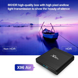 X96 Air 8K Smart TV BOX Android 9.0 Media Player with Remote Control, Quad-core Amlogic S905X3, RAM: 4GB, ROM: 64GB, Dual Band WiFi, Bluetooth, US Plug