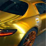 Protective Decoration Car 3D Carbon Fiber PVC Sticker, Size: 152cm(L) x 50cm(W)(Gold)