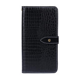 For HTC Desire 20+ idewei Crocodile Texture Horizontal Flip Leather Case with Holder & Card Slots & Wallet(Black)