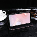 For HTC Desire 20+ idewei Crocodile Texture Horizontal Flip Leather Case with Holder & Card Slots & Wallet(Black)