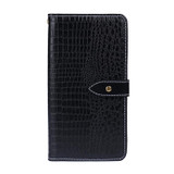 For Wiko Power U30 idewei Crocodile Texture Horizontal Flip Leather Case with Holder & Card Slots & Wallet(Black)