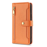 For Xiaomi Redmi Note 12S 4G Lite Sheep Texture Cross-body Zipper Wallet Leather Phone Case(Orange)