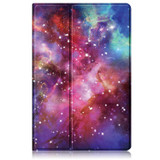 For Samsung Galaxy Tab S9 360 Rotation Stand Painted Smart Leather Tablet Case(Milky Way)
