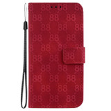 For Xiaomi 12 Pro Double 8-shaped Embossed Leather Phone Case(Red)
