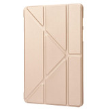 For Samsung Galaxy Tab S9 Deformation Silicone Leather Tablet Case(Gold)