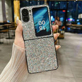 For OPPO Find N2 Flip Glitter Frosted Shockproof Phone Case(Black)