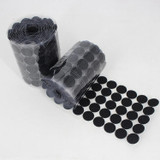 1000 PCS 10mm Round Nylon Adhesive Hook and Loop Fastener(Black)