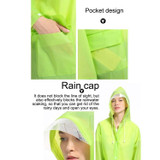 Fashion Adult Lightweight EVA Transparent Frosted Raincoat Big Hat With Pocket Size: M(Green)