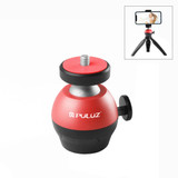 PULUZ 1/4 inch Screw Aluminum Alloy Ball Head ABS Tripod Adapter(Red)