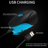 USB Charging Bike LED Riding Light, Charging 6 Hours with Horn & Line Control (Blue)