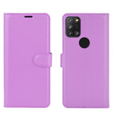 For Alcatel 3X 2020 Litchi Texture Horizontal Flip Protective Case with Holder & Card Slots & Wallet(Purple)