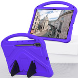 For Samsung Galaxy Tab S8 Ultra EVA Shockproof Tablet Case with Holder(Purple)