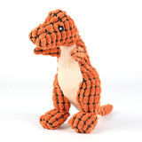 3372 Dinosaur Shape Plush Chew Molar Squeaky Toys for Pet Dogs to Clean the Teeth(Orange)