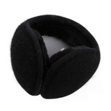Winter Men and Women Riding Ear Covering Rabbit Fur Plush Knitted Warm Earmuffs Ear Protection Hat(Black)