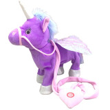 Children Singing and Walking Unicorn Electronic Plush Dolls  Toy, Size: 35 x 30 x 10cm(purple)