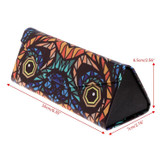 Foldable Triangle Animal Print Glasses Case Sunglasses Myopia Frame Case(Owl)