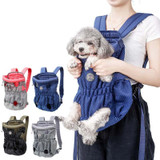 Doglemi Pet Outing Backpack Dog Shoulder Chest Bag Breathable Mesh Dog Cat Bag, Size:L(Pink Gray)