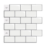 2 PCS 3D Crystal Epoxy Self-Adhesive Wall Sticker Bathroom Simulation Tile Sticker(MT1010)