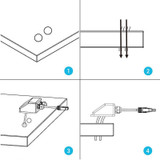 Solar Photovoltaic Plastic Bracket ABS Photovoltaic Car Roof Waterproof Junction Box(Black)