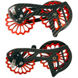 Carbon Fiber Guide Wheel For Road Bike Bicycle Bearing Rear Derailleur Guide Wheel Parts, Model Number: SD1 Black