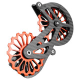 Carbon Fiber Guide Wheel For Road Bike Bicycle Bearing Rear Derailleur Guide Wheel Parts, Model Number: SD1 Red