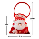 Christmas Knitted Handheld Gift Bag Children Cartoon Candy Bag(Snowman)